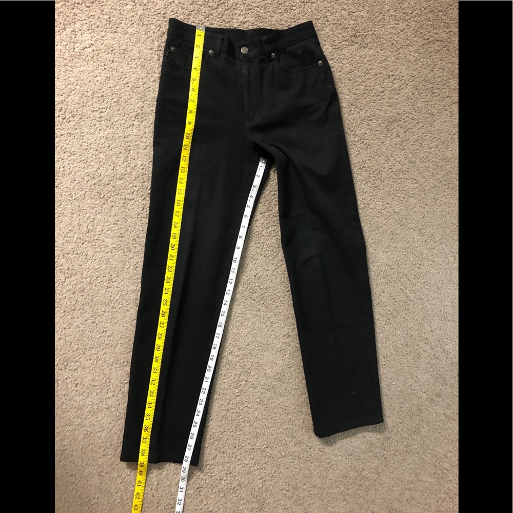 Lauren Jeans Co Denim Pants size 4P Stretchy Straight casual black - Picture 3 of 11